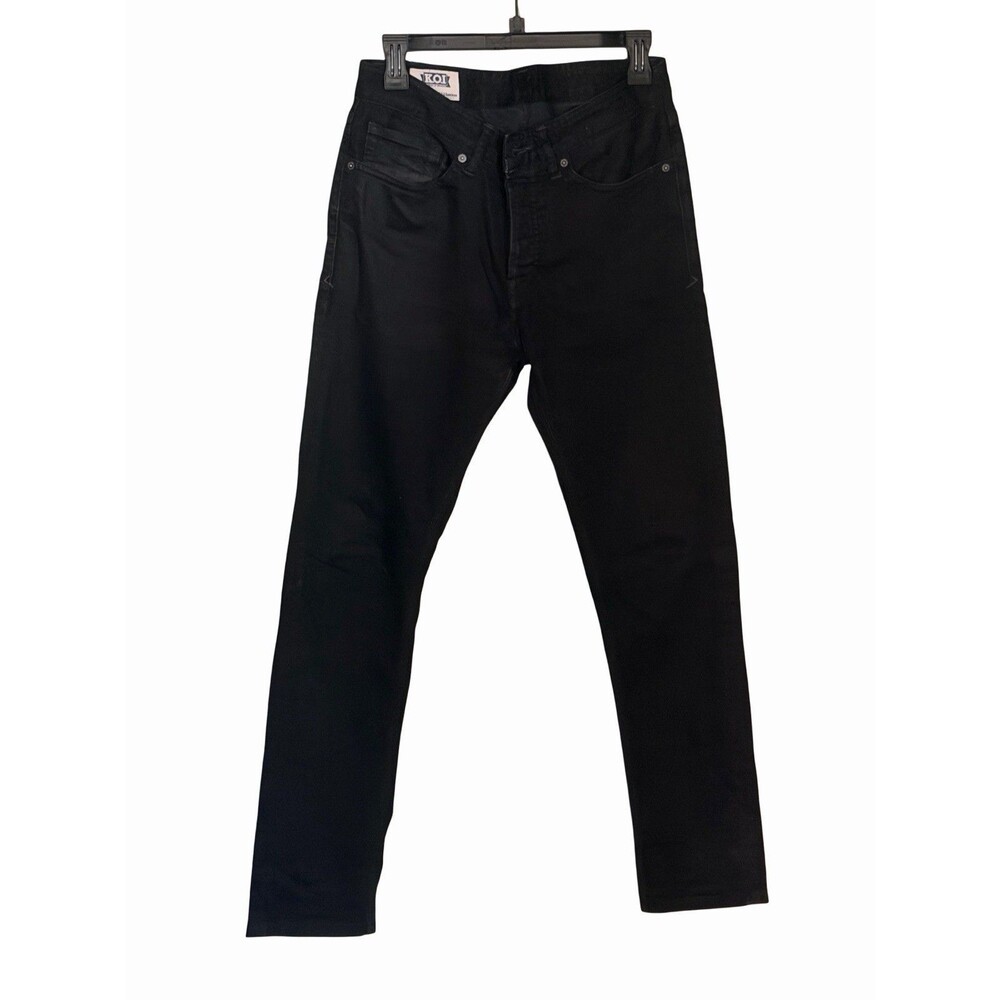 Men's Denim KOI Kings of Indigo James Selvage Jeans W29/L34 Black Slim Fit